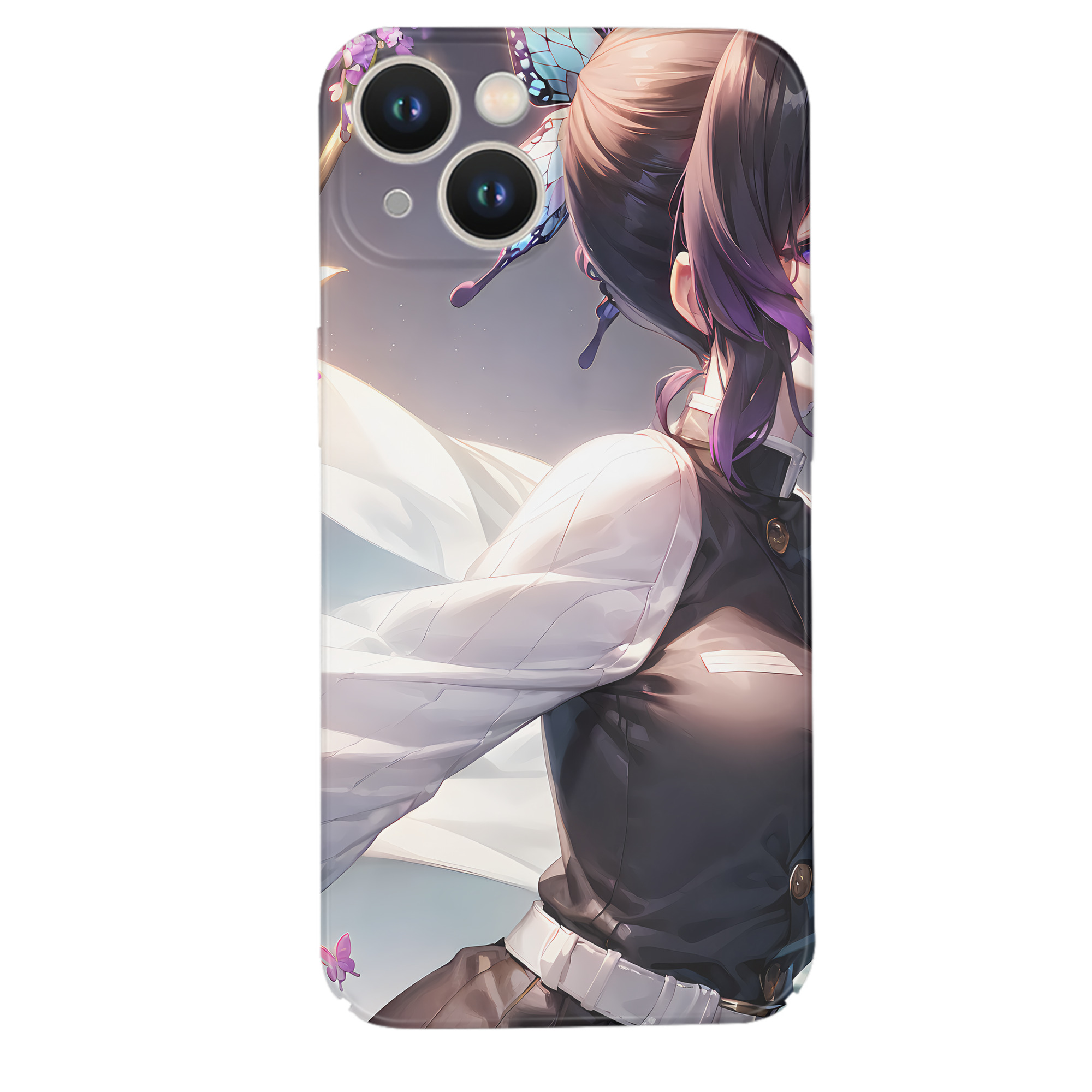 （画像用） 鬼滅の刃（きめつのやいば）蟲柱-胡蝶 しのぶ／こちょう しのぶ Kochou Shinobu 【iPhone 14シリーズ対応】ハードケース